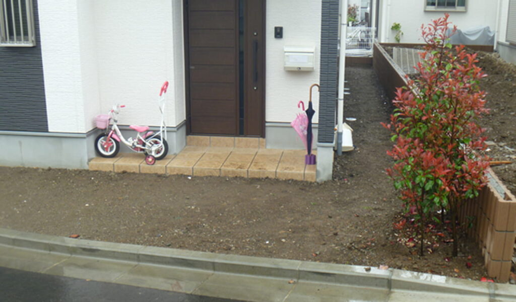 土地の形状を活かしたモダン新築外構