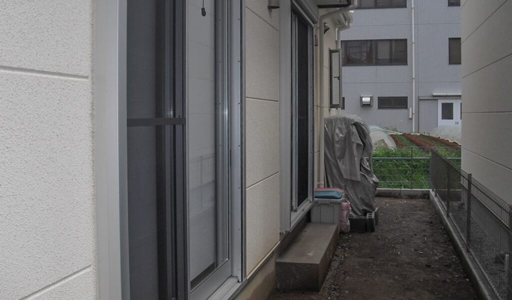 安心安全に遊べる日陰のお庭