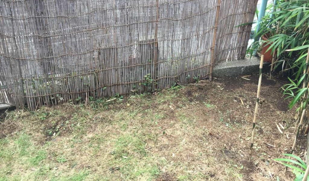 アウトドアキッチンのあるデッキバルコニー