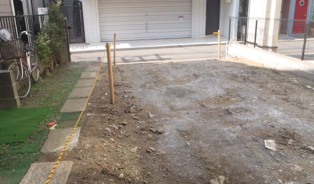 生活感溢れる駐車スペースへのリフォーム