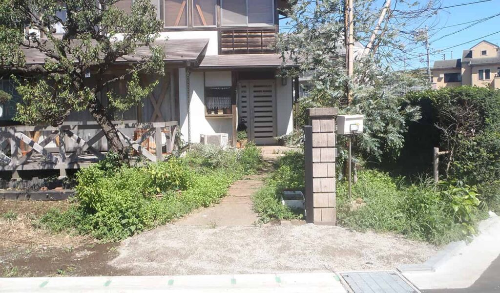 門塀と井戸が主役のモダン外構リフォーム