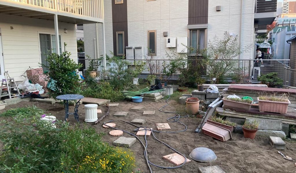 家族で楽しむパティオ付き外構リフォーム事例